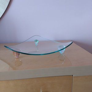 Serving Triangle Clear Glass Plate.